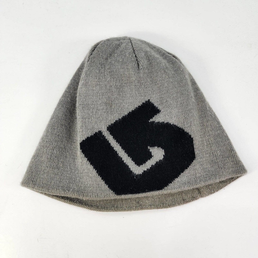 Burton Beanie Hat OS Knit Snowboarding Skiing Logo Black & Gray Snow hat - Picture 5 of 9